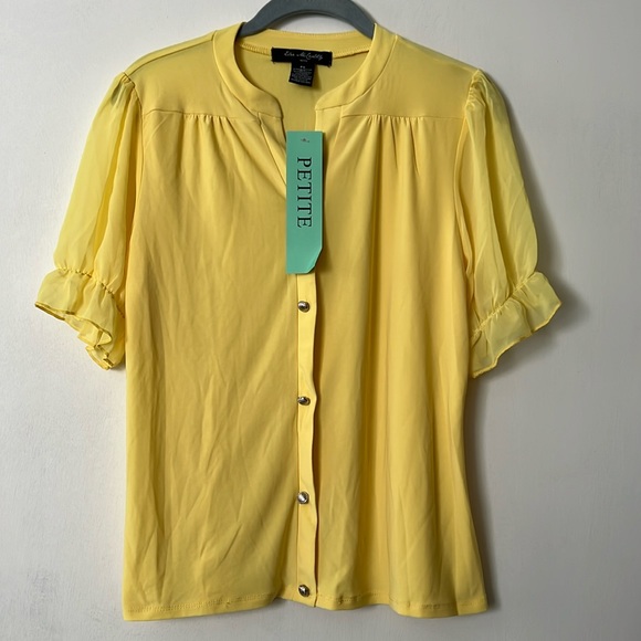 Elie McCarthy Yellow Blouse - Picture 1 of 3